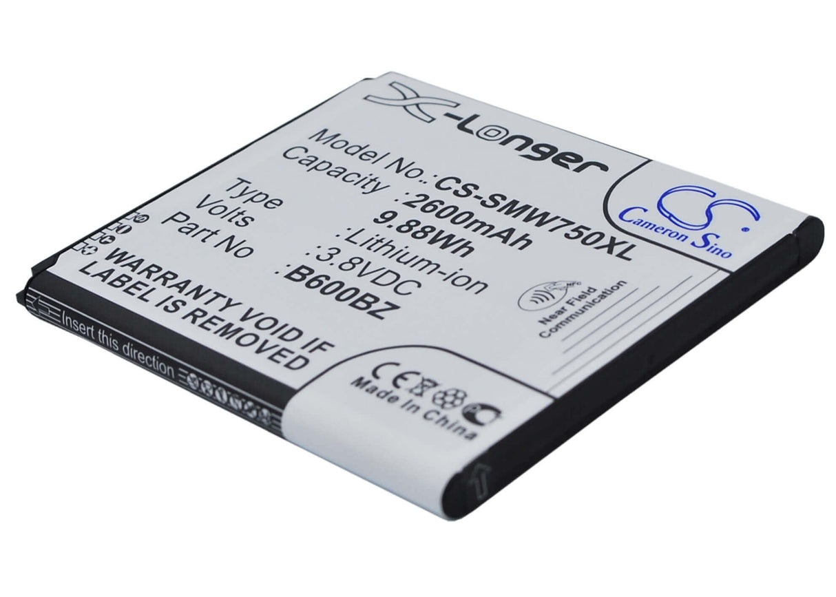 3.8V, Li-ion, 2600mAh, batterie de smartphone compatible avec Verizon, Samsung, (Noir), B600bz, Ativ Se, Ativ Se Neo, 9.88Wh Mobile, Smartphone Cameron Sino Technology Limited (Smartphone)