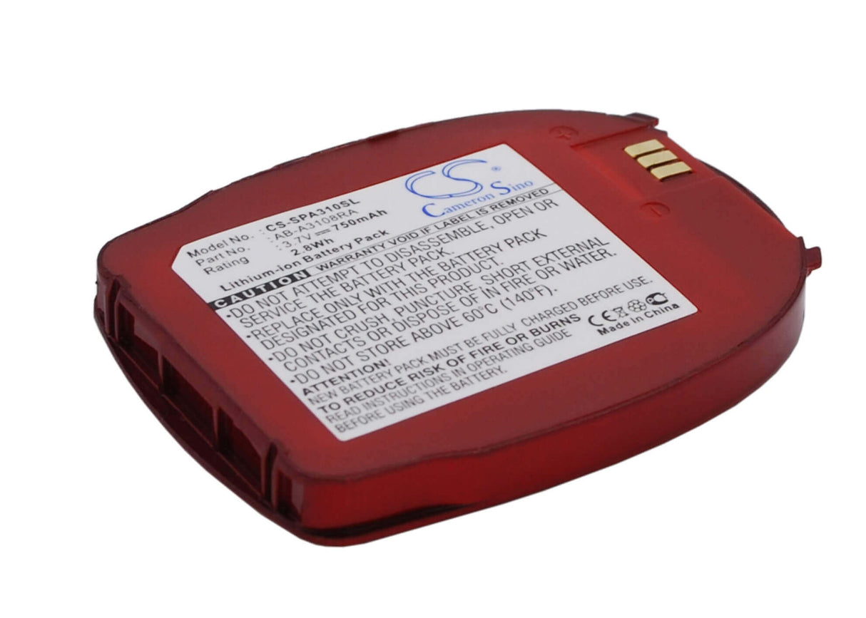 3.7V, Li-ion, 750mAh, Mobile, SmartPhone battery fits Samsung, Ab-a3108ra, Sph-a310, 2.78Wh Mobile, SmartPhone Cameron Sino Technology Limited (Smartphone)