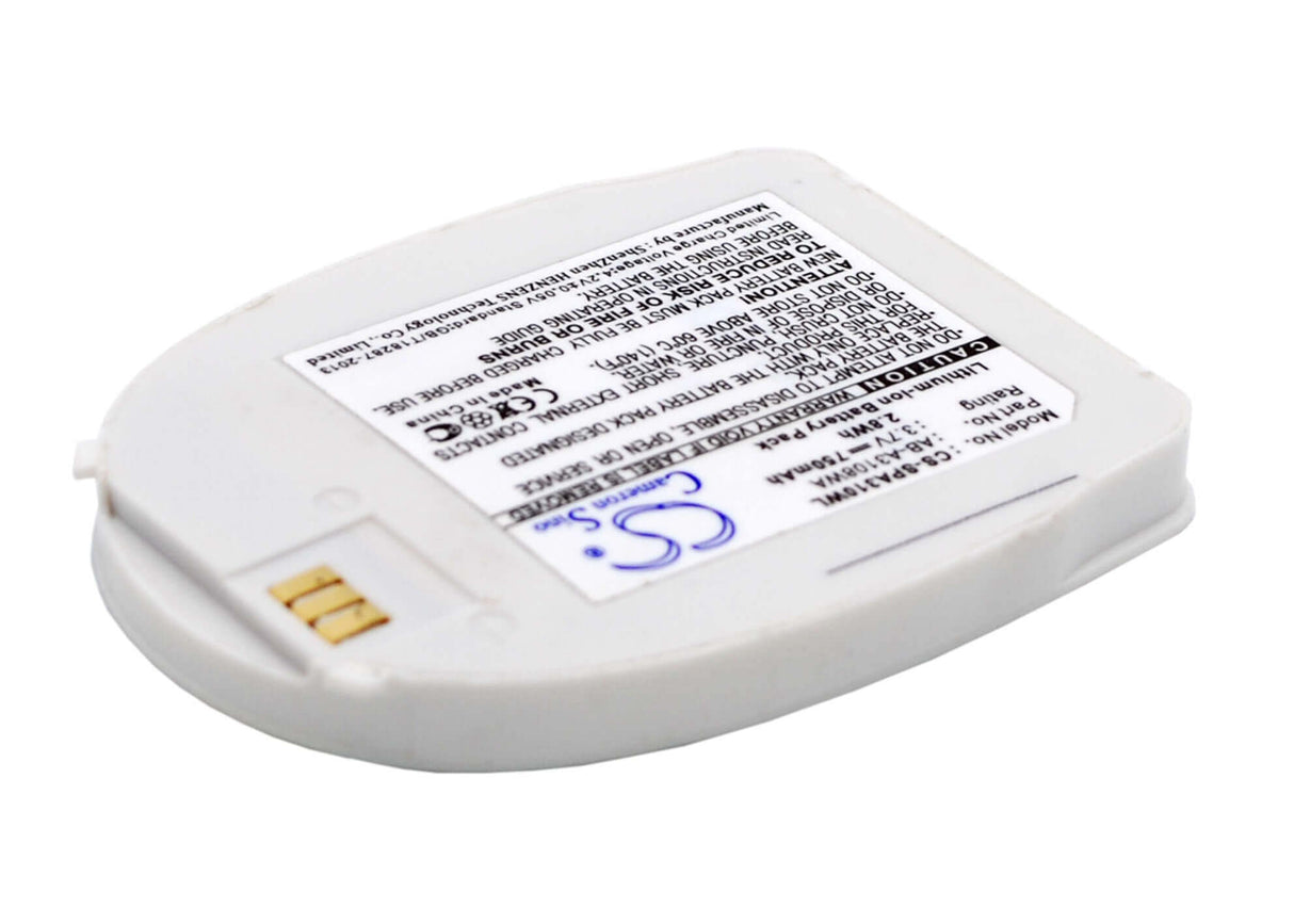 3,7V, Li-ion, 750mAh, batterie de smartphone compatible avec Samsung, Ab-a3108wa, Sph-a310, 2,78Wh Mobile, Smartphone Cameron Sino Technology Limited (Smartphone)