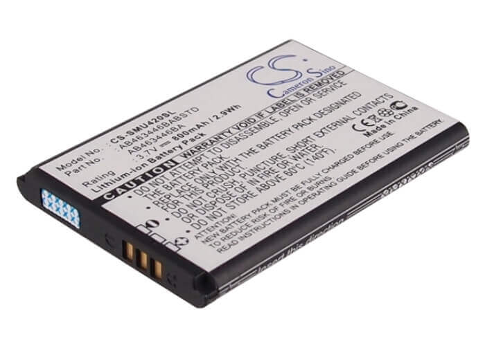 3.7V, Li-ion, 800mAh, SmartPhone battery fits Greatcall, Samsung, Metropcs, Uscellular, Ab463446ba, Jitterbug Plus, 2.96Wh Mobile, SmartPhone Cameron Sino Technology Limited (Smartphone)