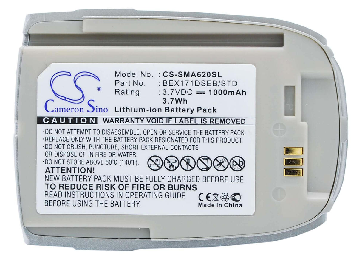 3.7V, Li-ion, 1000mAh, SmartPhone battery fits Samsung, Sph-a620, Vag-1000, 3.7Wh Mobile, SmartPhone Cameron Sino Technology Limited (Suspended)