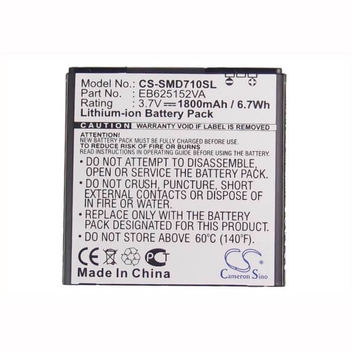3.7V, Li-ion, 1400mAh, batterie de smartphone compatible avec Sprint, Samsung, Eb625152va, Galaxy Sii Duo, Sch-i929, 5.18Wh Mobile, Smartphone Cameron Sino Technology Limited (Smartphone)