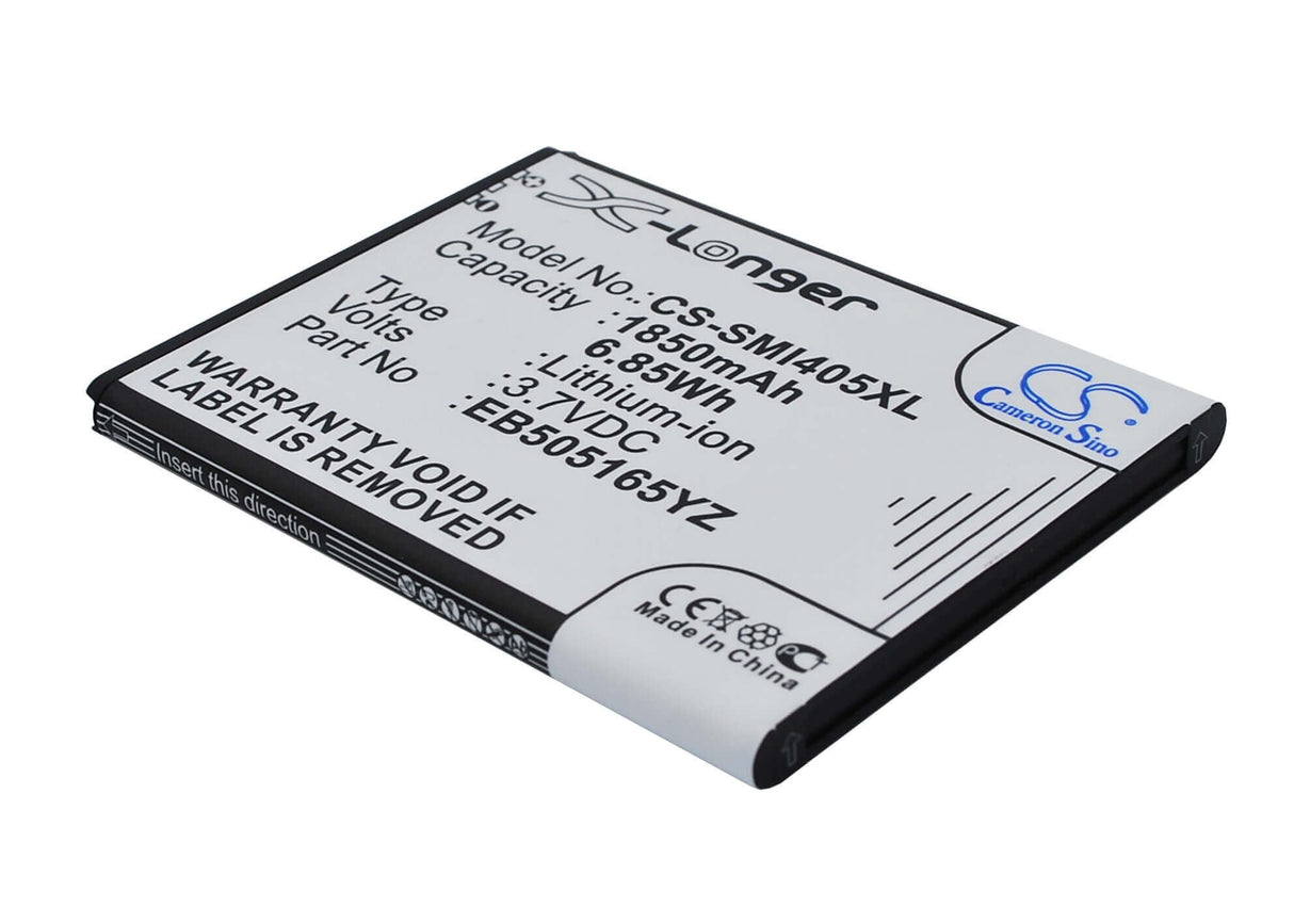 3.7V, Li-ion, 1850mAh, batterie pour smartphone compatible avec Samsung, Eb505165yz, Aegis, Bbm65tk, 6.85Wh Mobile, Smartphone Cameron Sino Technology Limited (Smartphone)