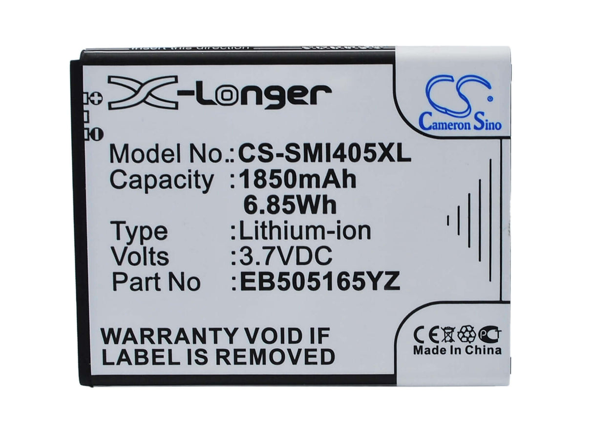 3.7V, Li-ion, 1850mAh, batterie pour smartphone compatible avec Samsung, Eb505165yz, Aegis, Bbm65tk, 6.85Wh Mobile, Smartphone Cameron Sino Technology Limited (Smartphone)
