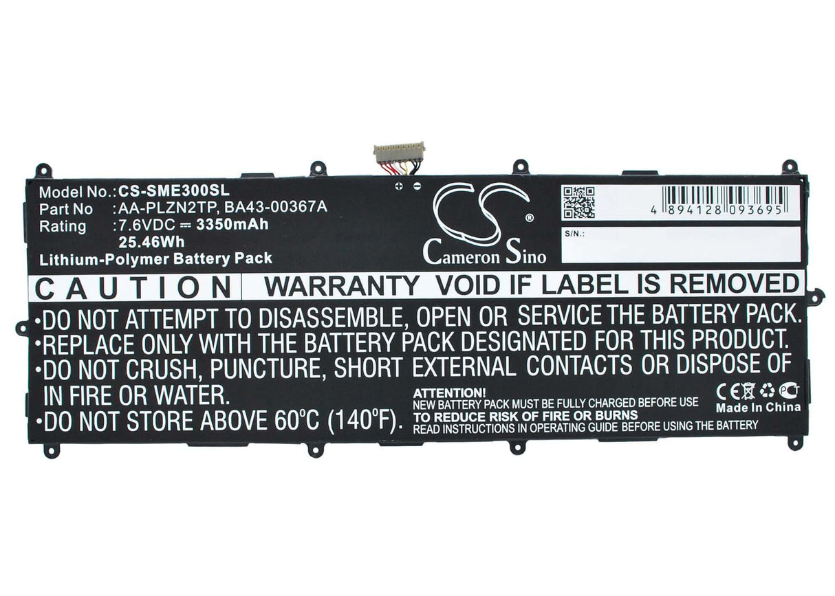 Battery For Samsung Xe300tzc, Ativ Tab 3 10.1, Xe300tzc-k01uk 7.6v, 3350mah - 25.46wh Batteries for Electronics Cameron Sino Technology Limited (Suspended)