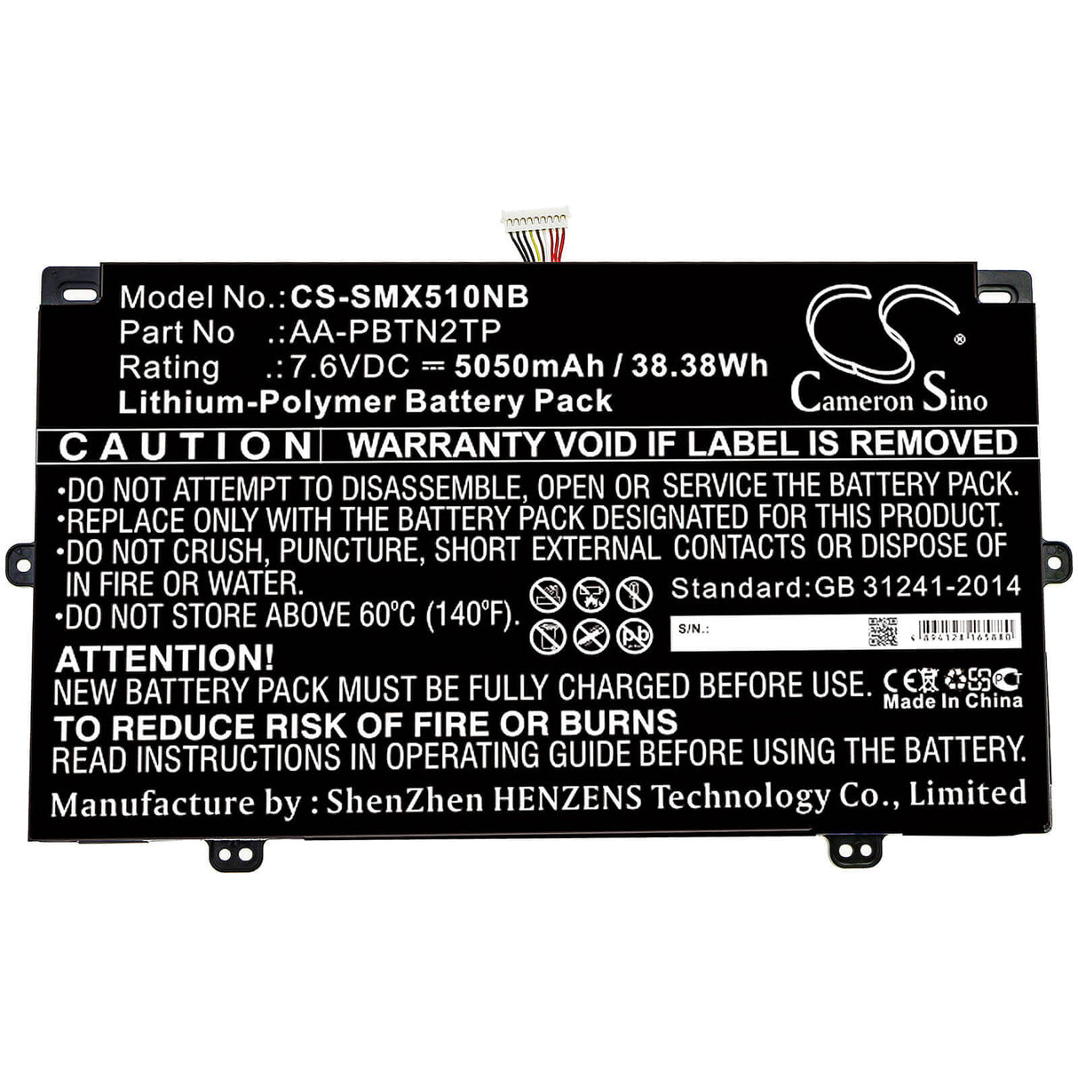 Battery For Samsung, Xe510c24, Xe510c24-k01us, Xe510c24-k04us 7.6v, 5050mah - 38.38wh Notebook, Laptop Cameron Sino Technology Limited