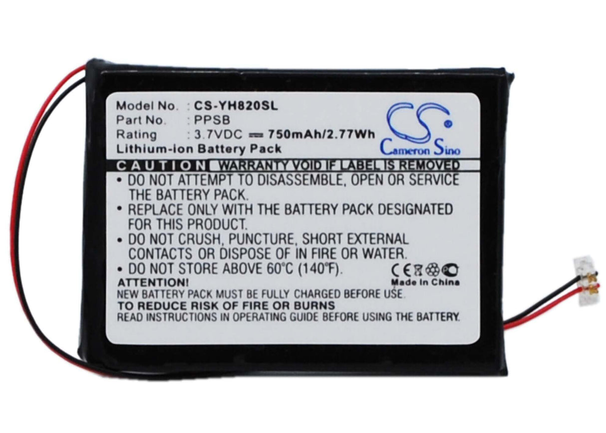 3.7V, Li-ion, 750mAh, Media Player battery fits Samsung, Ppsb, Yeep Yh-820, Yeep Yh-820s, 2.78Wh Media Player Cameron Sino Technology Limited