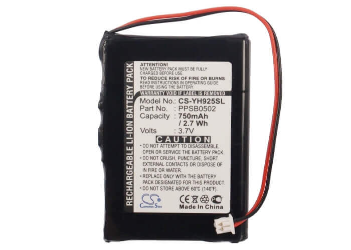 3.7V, Li-ion, 750mAh, Media Player battery fits Samsung, Ppsb0502, Yh-920, Yh-925 Mp3 Player, 2.78Wh Media Player Cameron Sino Technology Limited