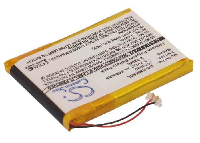 3.7V, Li-Polymer, 600mAh, Media Player battery fits Samsung, 503040, Yp-k5, Yp-k5j, 2.22Wh Media Player Cameron Sino Technology Limited