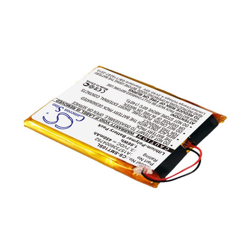 3.7V, Li-Polymer, 450mAh, Media Player battery fits Samsung, A157336004752, Yp-t10j, Yp-t10jab, 1.67Wh Media Player Cameron Sino Technology Limited