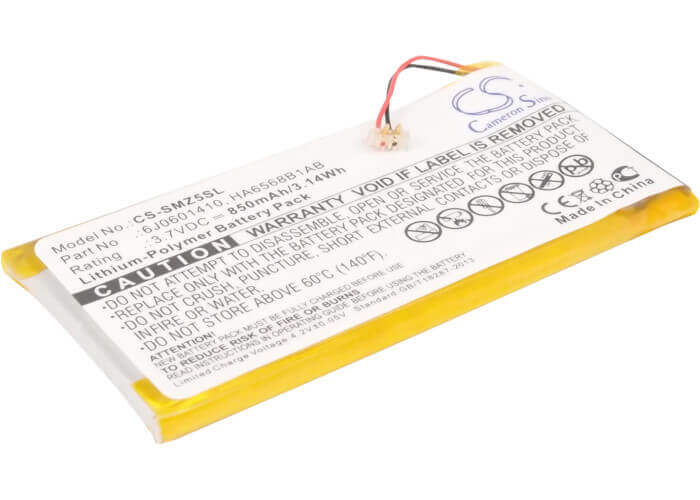 3.7V, Li-Polymer, 850mAh, Media Player battery fits Samsung, 6j0601410, Sec-yp5z, Yp-z5a, 3.15Wh Media Player Cameron Sino Technology Limited (Suspended)