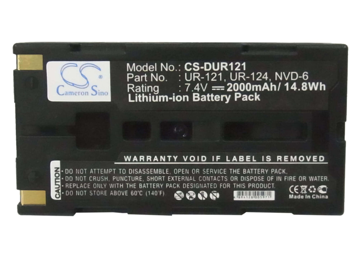 7.4V, Li-ion, 2000mAh, Camera battery fits Sanyo, Nvp-d6, Idshot Idc-1000, Idshot Idc-1000z, 14.8Wh Camera Cameron Sino Technology Limited (Camera)