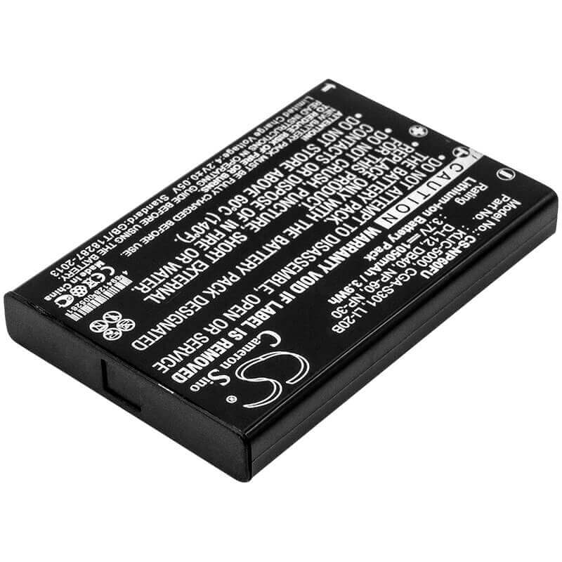 Camera Battery For NP-60 fits many models of camera 3.7v, 1050mah - 3.89wh Camera Cameron Sino Technology Limited (Camera)