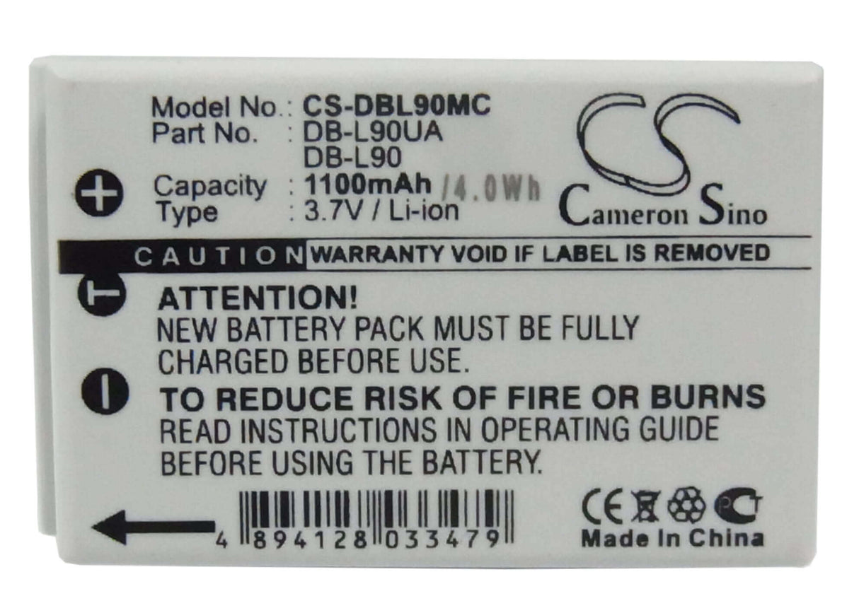 Battery For Sanyo Vpc-sh1, Vpc-sh1gx, Vpc-sh1r 3.7v, 1100mah - 4.07wh Batteries for Electronics Cameron Sino Technology Limited (Suspended)