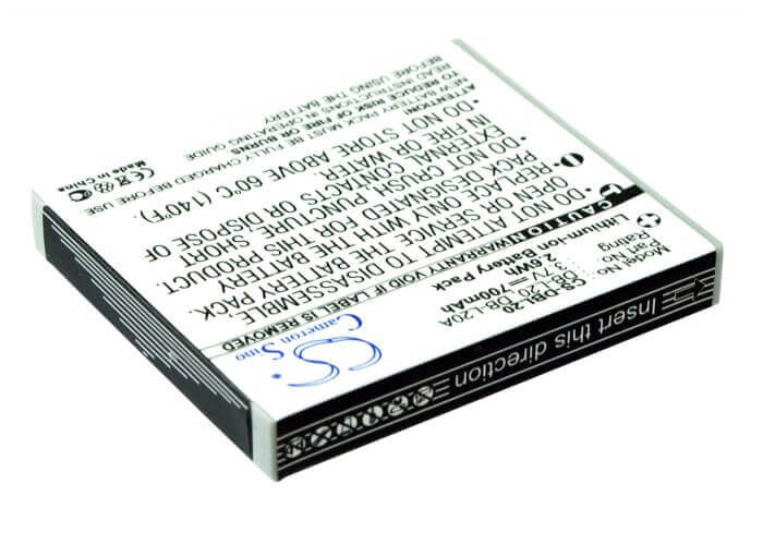3.7V, Li-ion, 700mAh, Camera battery fits Sanyo, Db-l20, Xacti Dmx-c1, Xacti Dmx-c4(d), 2.59Wh Camera Cameron Sino Technology Limited (Camera)