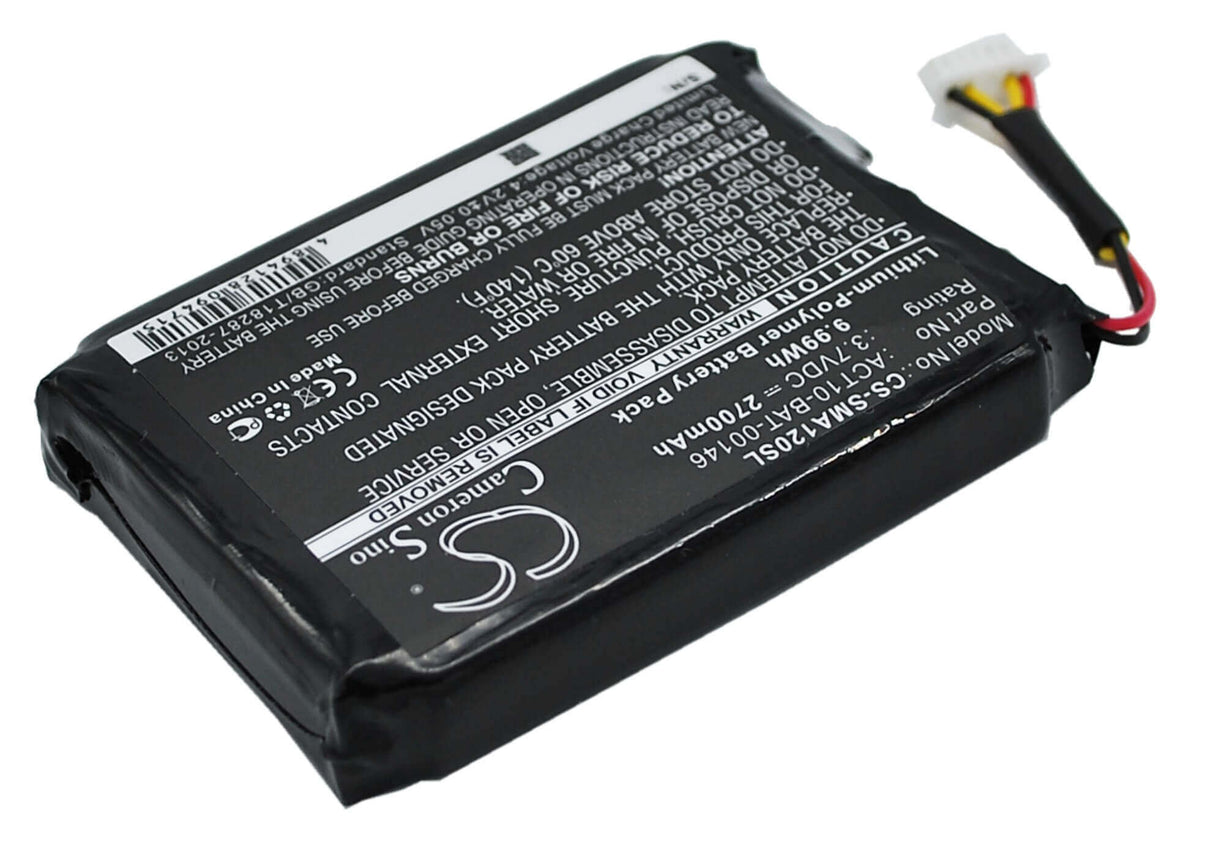 3.7V, Li-Polymer, 2700mAh, GPS battery fits Satmap, 1s2pe583759-02x, Active 10, Active 12, 9.99Wh GPS, Navigator Cameron Sino Technology Limited