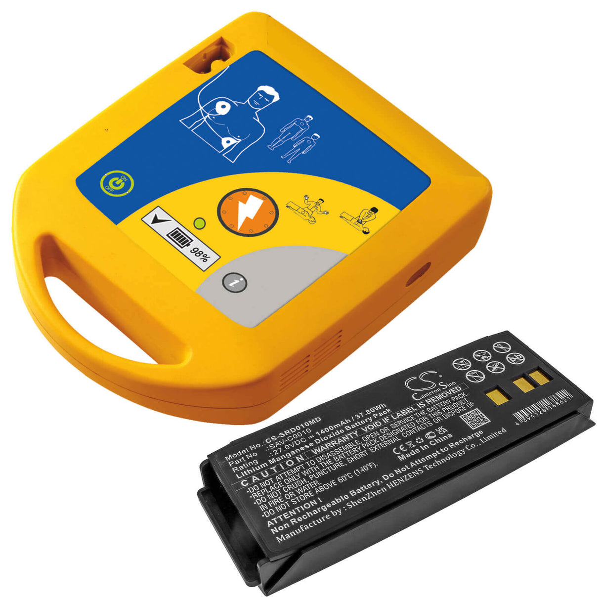 27.0V, Li-MnO2, 1400mAh, Medical battery fits Saverone, Sav-c0010, Automatic, D, 37.80Wh Medical Cameron Sino Technology Limited (Medical)
