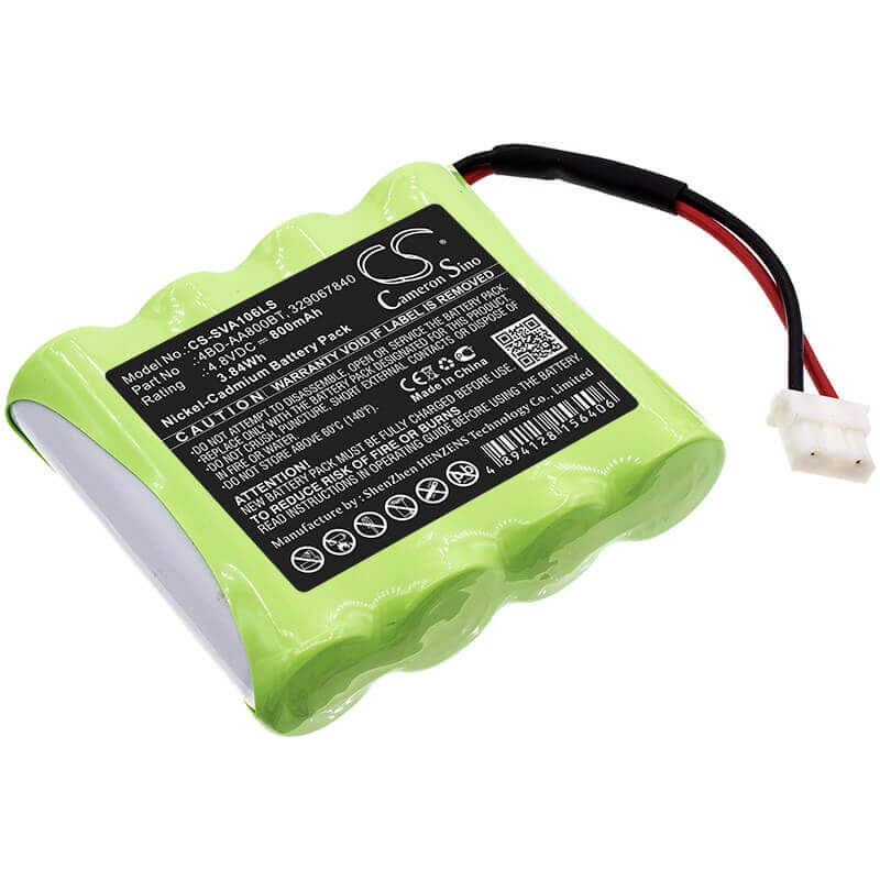 4.8V, Ni-CD, 800mAh, Batterie d'éclairage de secours compatible avec Schneider, 329067840, Exiway Easyled, Ova38352, 3.84Wh Éclairage de secours Cameron Sino Technology Limited