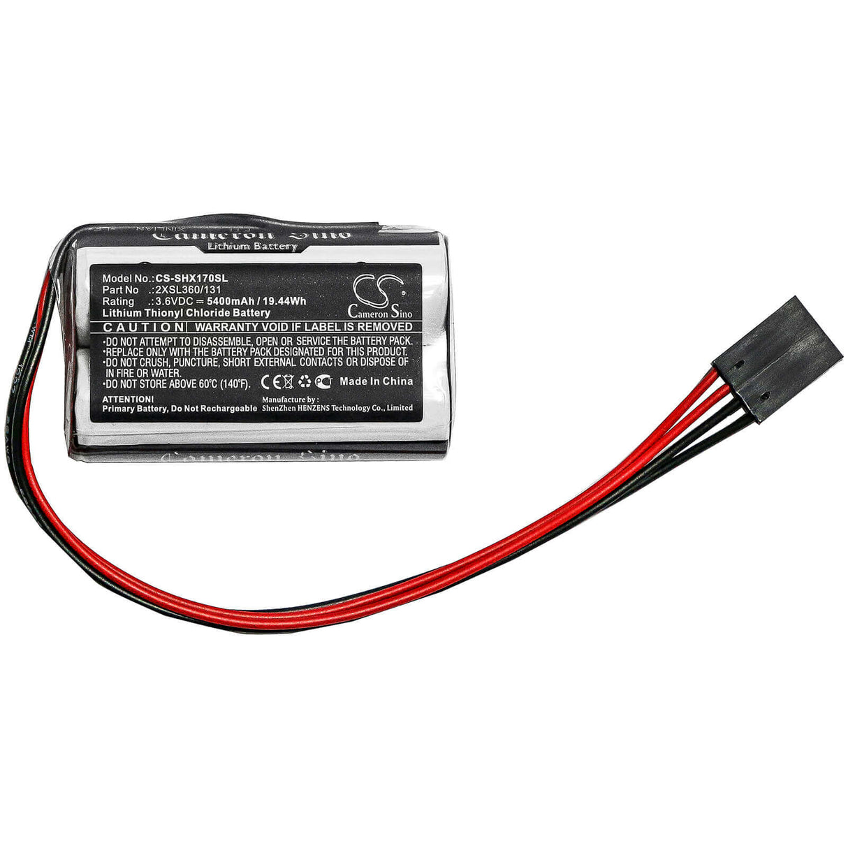 3.6V, Li-SOCl2, 5400mAh, Equipment battery fits Num, Schneider, 2 X Sl360/131, 1020, 1040, 19.44Wh Equipment, Survey, Test Cameron Sino Technology Limited