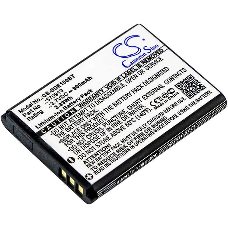 Li-ion, Alarm Battery For Sedea, Elegant 10, S5 3.7v, 900mah - 3.33wh Alarm System Cameron Sino Technology Limited