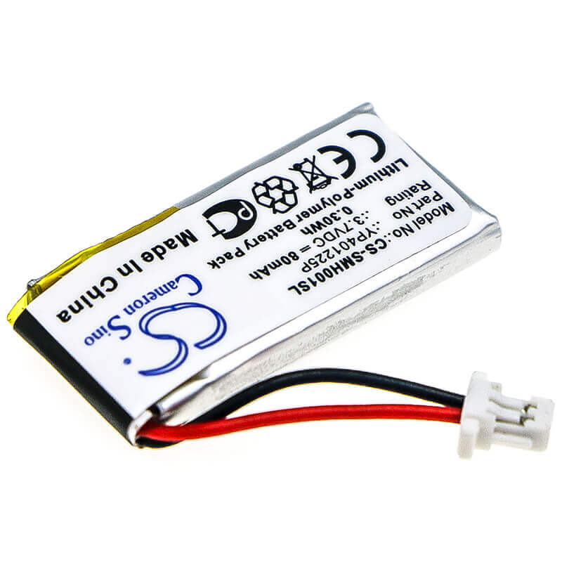 3.7V, Li-Polymer, 80mAh, Headset battery fits Sena, Yp401225p, 10u-ar-01, 10u-hr-01, 0.3Wh Wireless Headset Cameron Sino Technology Limited