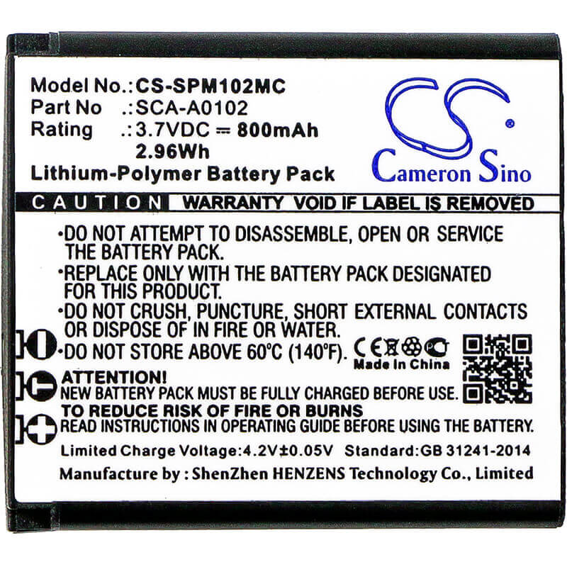 Camera Battery For Sena, Prism Bluetooth Action Camera, Sena Prism, 3.7v, 800mah - 2.96wh Camera Cameron Sino Technology Limited (Suspended)