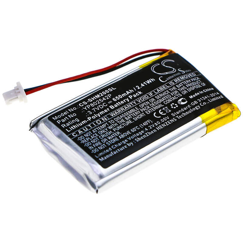 3.7V, Li-Polymer, 650mAh, Headset battery fits Sena, Yp802542p, Smh-10s, Smh-20s, 2.41Wh Wireless Headset Cameron Sino Technology Limited