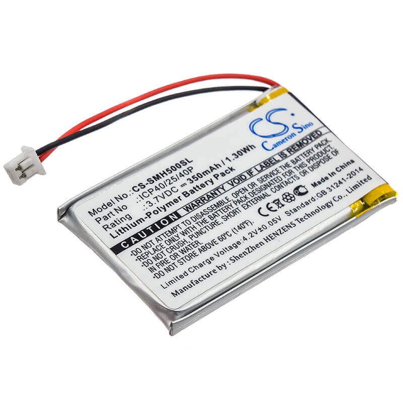 Headset Battery For Sena, Smh-5, 3.7v, 350mah - 1.30wh Wireless Headset Cameron Sino Technology Limited