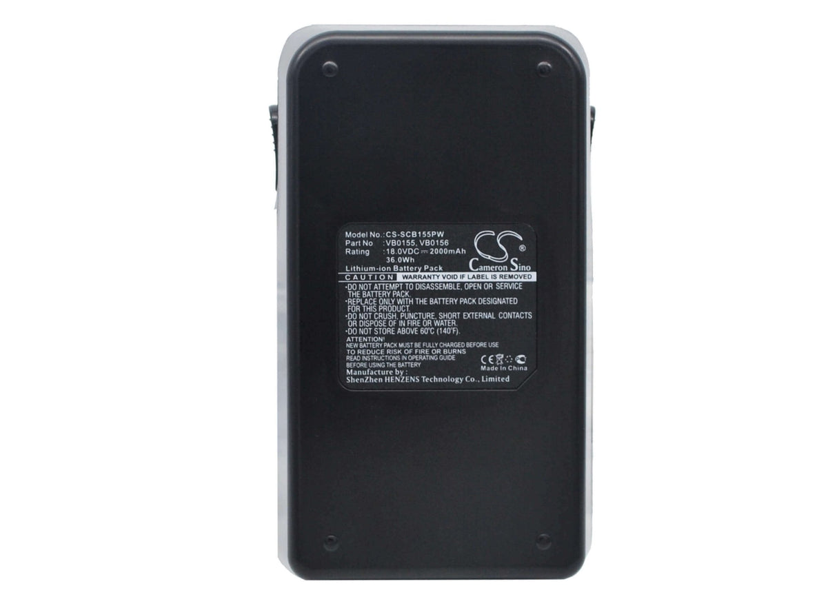 18,0V, Li-ion, 2000mAh, Batterie pour outils électriques compatible avec Senco, Vb0155, 5n0001n, 6e0001n, 36Wh Outils électriques Cameron Sino Technology Limited (Suspendu)