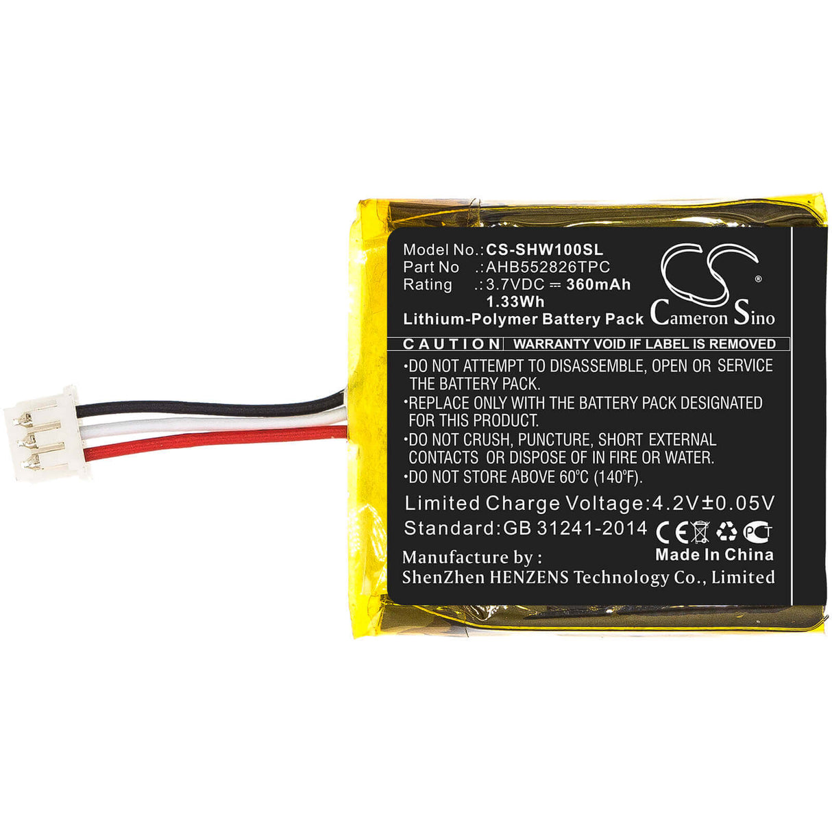 Headset Battery For Sennheiser, Dw, 10, Sdw 3.7v, 360mah - 1.33wh Wireless Headset Cameron Sino Technology Limited
