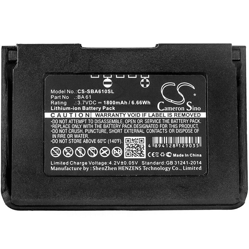 3.7V, Li-ion, 1800mAh, Headset battery fits Sennheiser, 504703, Sk9000, Sk9000 Bodypack Transmitters, 6.66Wh Wireless Headset Cameron Sino Technology Limited