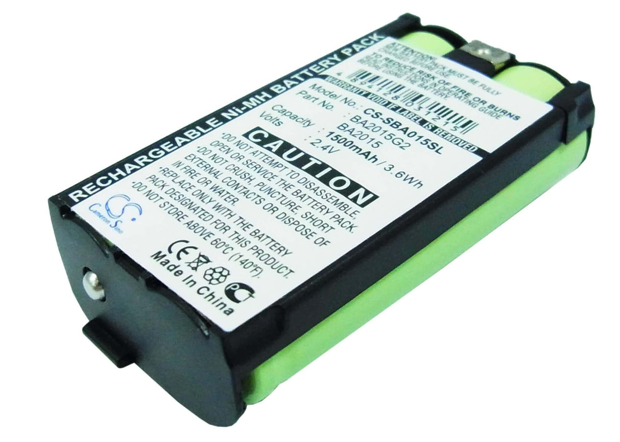 2.4V, Ni-MH, 1500mAh, Headset battery fits Sennheiser, Ba2015, 2015fm, Ek1038, 3.6Wh Wireless Headset Cameron Sino Technology Limited