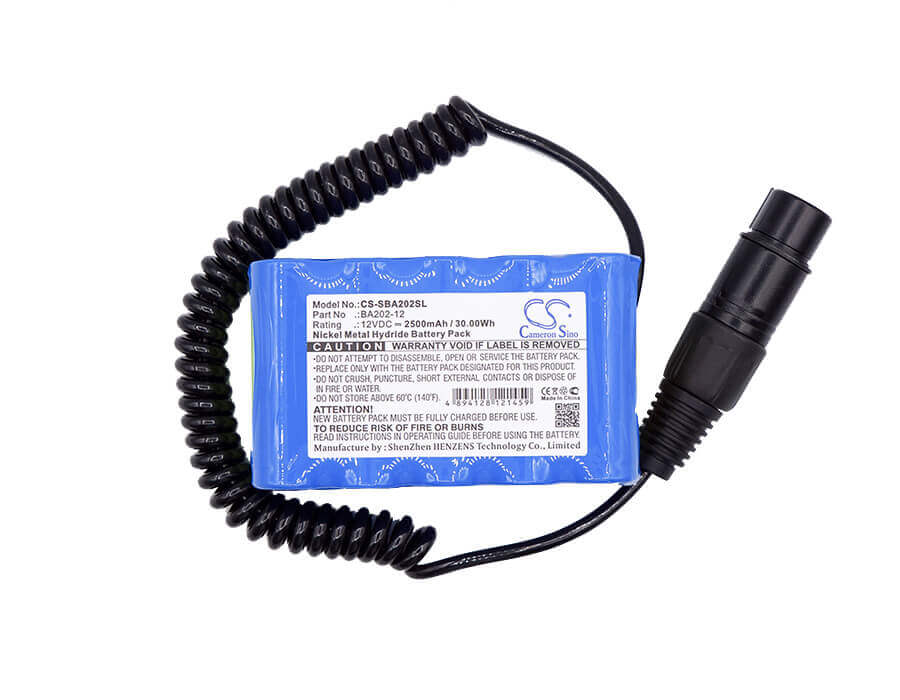 12V, Ni-MH, 2500mAh, Headset battery fits Sennheiser, Ba202-12, Ba202-sys, Hmdc 200, 30Wh Wireless Headset Cameron Sino Technology Limited