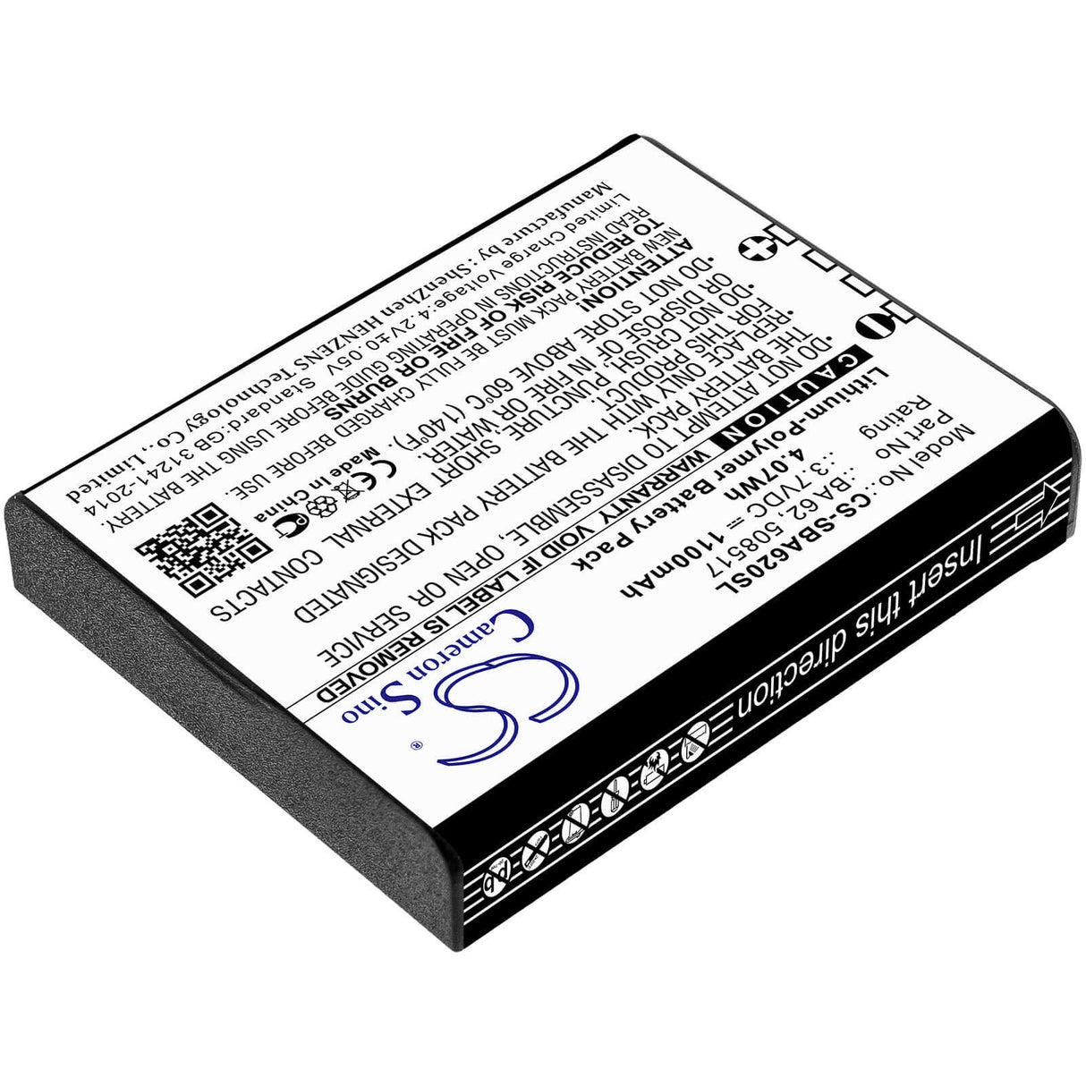 3.7V, Li-Polymer, 1100mAh, Headset battery fits Sennheiser, 508517, L 6000, Lm 6062, 4.07Wh Wireless Headset Cameron Sino Technology Limited