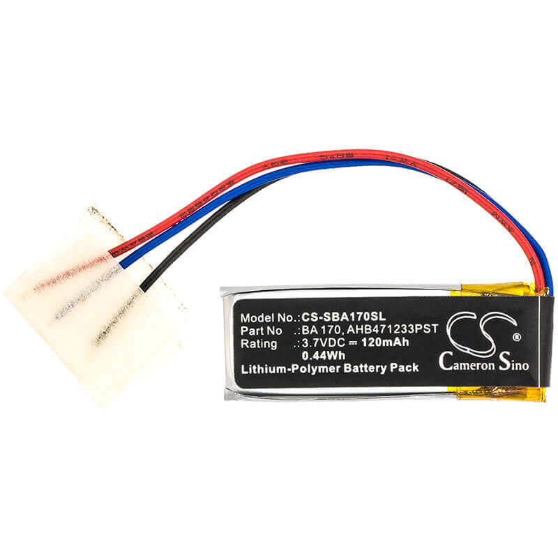 3.7V, Li-Polymer, 120mAh, Headset battery fits Sennheiser, Ahb471233pst, Momentum In-ear, Presnce, 0.44Wh Wireless Headset Cameron Sino Technology Limited