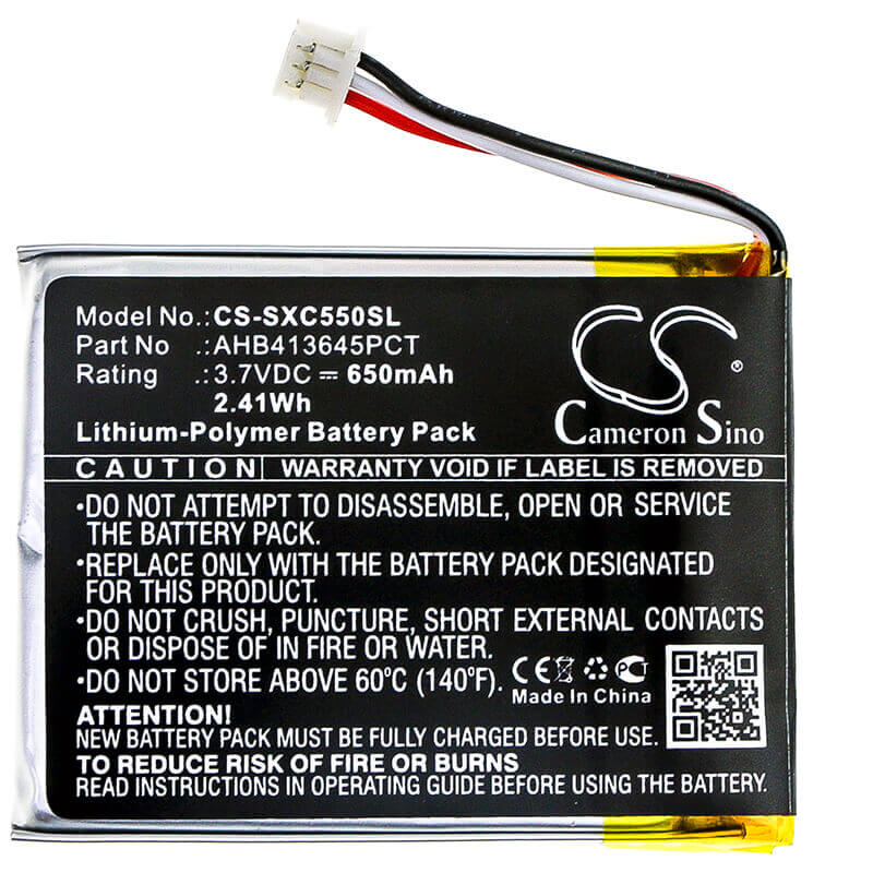 3.7V, Li-Polymer, 650mAh, Headset battery fits Sennheiser, 507271-88, Epos Adapt 660, Mb 660, 2.41Wh Wireless Headset Cameron Sino Technology Limited