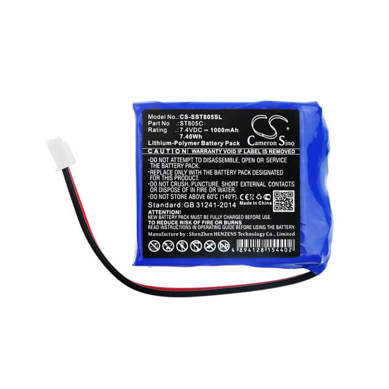 7.4V, Li-Polymer, 1000mAh, Equipment battery fits Senter, ST805C, 7.4Wh Equipment, Survey, Test Cameron Sino Technology Limited