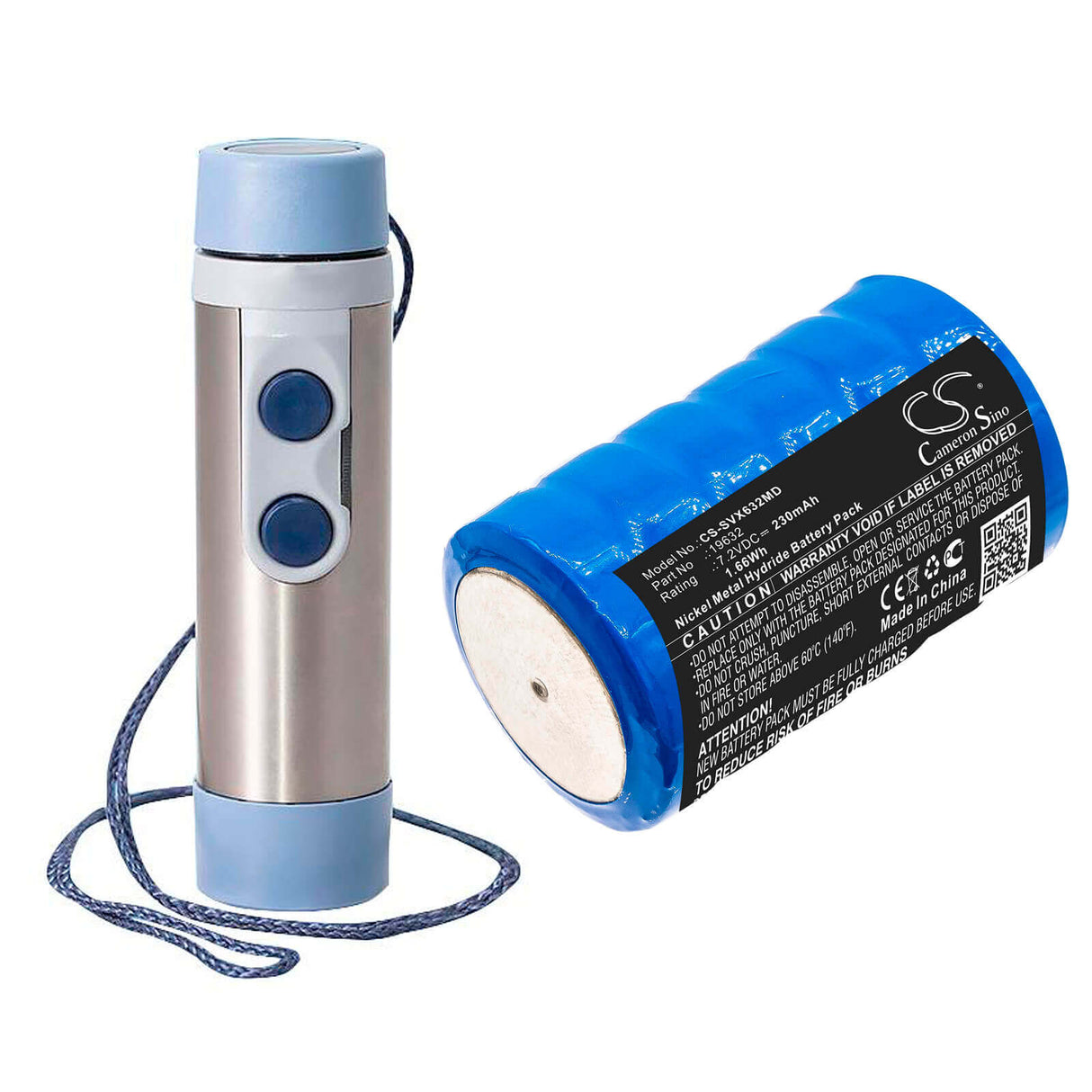7.2V, Ni-MH, 230mAh, Medical battery fits Servox, 19632, 14266, 19632, 1.66Wh Medical Cameron Sino Technology Limited (Medical)