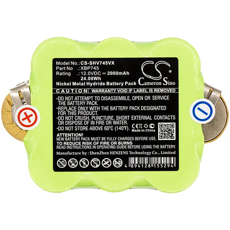 12.0V, Ni-MH, 2000mAh, Vacuum battery fits Shark, Sv745, 24.00Wh Vacuum Cameron Sino Technology Limited