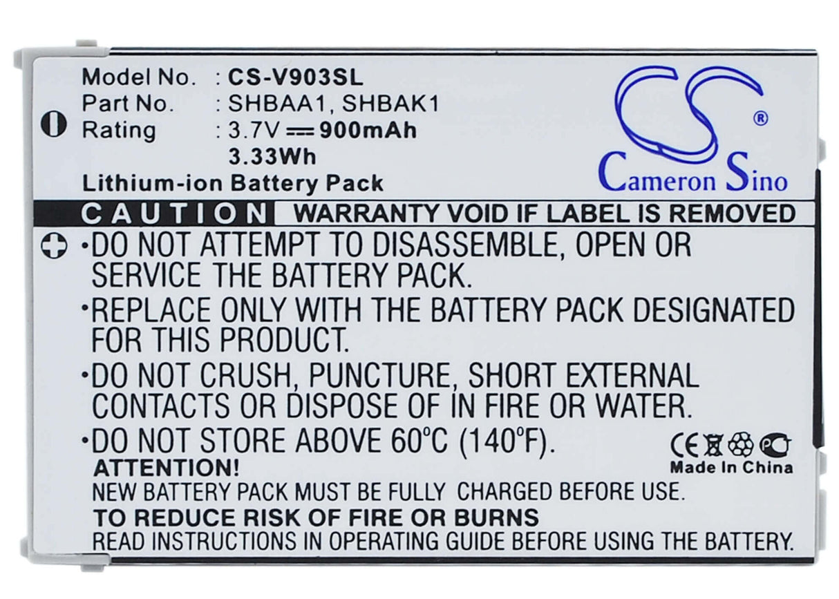 Battery For Sharp 703shf, 804sh, 903, 903sh 3.7v, 900mah - 3.33wh Batteries for Electronics Cameron Sino Technology Limited (Suspended)