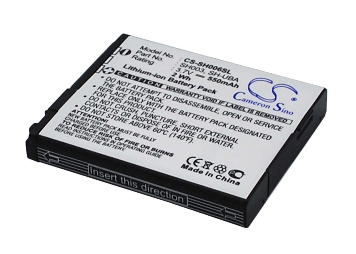 3.7V, Li-ion, 550mAh, SmartPhone battery fits Sharp, Sh003, 003sh, Aqous Shot Sh003, 2.04Wh Mobile, SmartPhone Cameron Sino Technology Limited (Suspended)