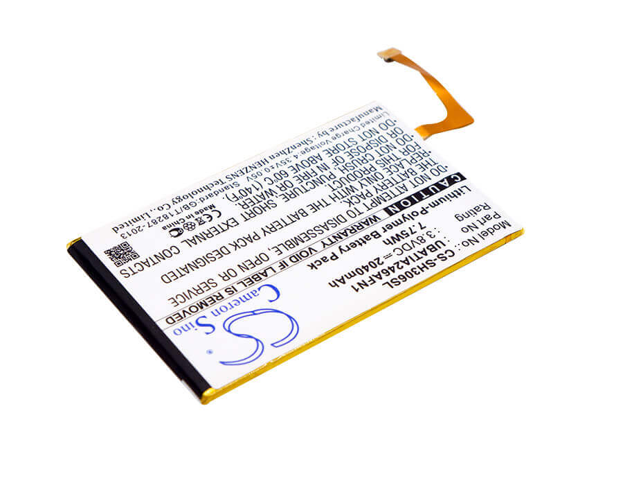 3,8V, Li-Polymère, 2040mAh, batterie de smartphone compatible avec Sharp, Ubatia246afn1, 306sh, Aquos Crystal, 7,75Wh Mobile, SmartPhone Cameron Sino Technology Limited (Smartphone)