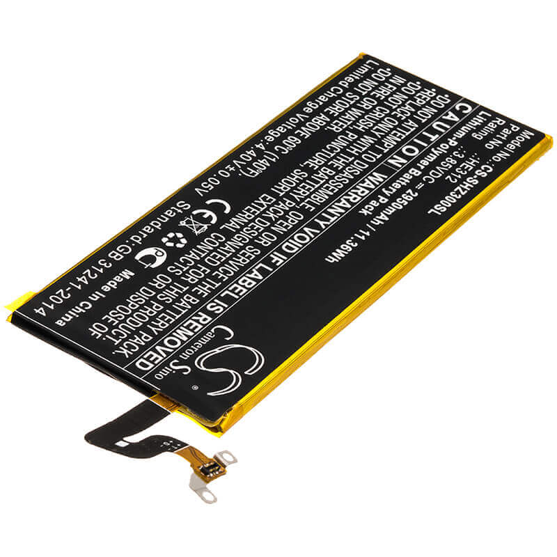 3.85V, Li-Polymer, 2950mAh, SmartPhone battery fits Sharp, He312, Fs8009, L900s, 11.36Wh Mobile, SmartPhone Cameron Sino Technology Limited (Smartphone)