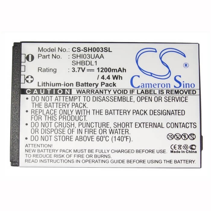 3.7V, Li-ion, 1200mAh, SmartPhone battery fits Sharp, Ea-bl28, 003sh, Dm009sh, 4.44Wh Mobile, SmartPhone Cameron Sino Technology Limited (Smartphone)