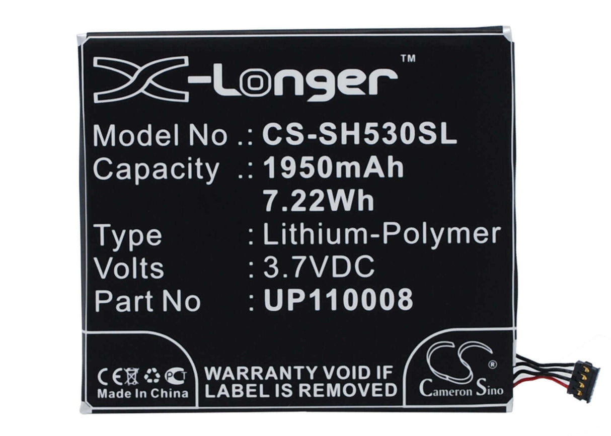 3.7V, Li-Polymer, 1950mAh, SmartPhone battery fits Sharp, Ae5153600, Sh530u, 7.22Wh Mobile, SmartPhone Cameron Sino Technology Limited (Suspended)