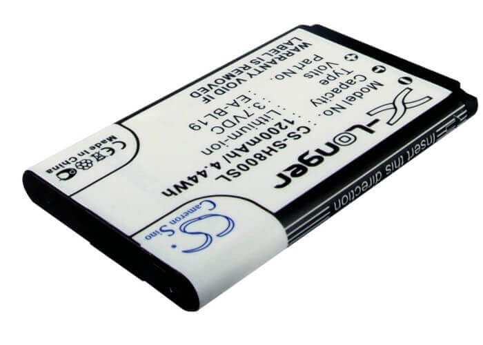 3.7V, Li-ion, 1200mAh, SmartPhone battery fits Sharp, Ea-bl19, N49a, Sh800, 4.44Wh Mobile, SmartPhone Cameron Sino Technology Limited (Suspended)