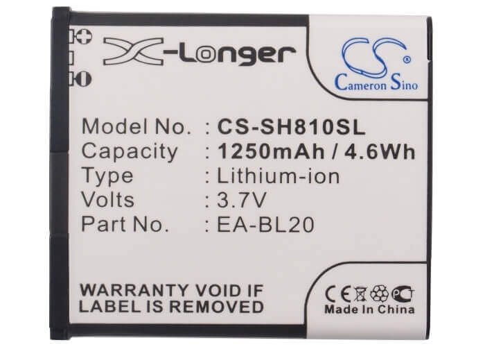 3.7V, Li-ion, 1250mAh, SmartPhone battery fits Sharp, Ea-bl20, Sh80iuc, Sh81iuc, 4.63Wh Mobile, SmartPhone Cameron Sino Technology Limited (Suspended)