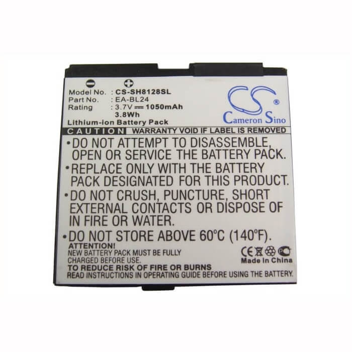 3.7V, Li-ion, 1050mAh, SmartPhone battery fits Sharp, Ea-bl24, Sh8118, Sh8118u, 3.89Wh Mobile, SmartPhone Cameron Sino Technology Limited (Suspended)