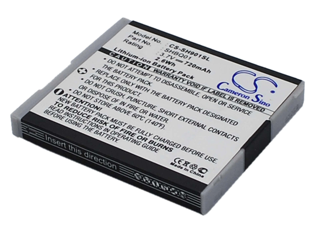 3.7V, Li-ion, 720mAh, SmartPhone battery fits Sharp, Shbq01, Sh05, Sh901is, 2.66Wh Mobile, SmartPhone Cameron Sino Technology Limited (Smartphone)