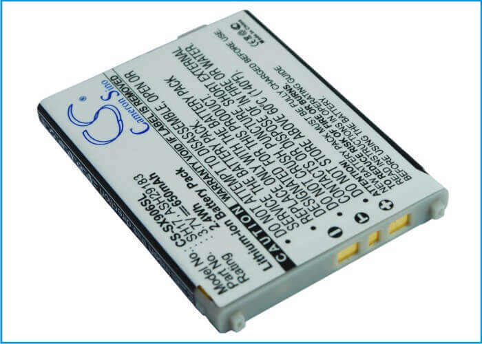 3.7V, Li-ion, 650mAh, SmartPhone battery fits Sharp, Ash29183, 906h, 906i, 2.41Wh Mobile, SmartPhone Cameron Sino Technology Limited (Suspended)